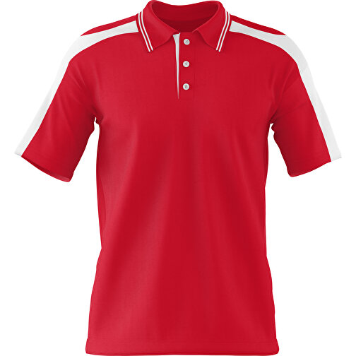 Poloshirt Individuell Gestaltbar , dunkelrot / weiß, 200gsm Poly / Cotton Pique, XS, 60,00cm x 40,00cm (Höhe x Breite), Bild 1