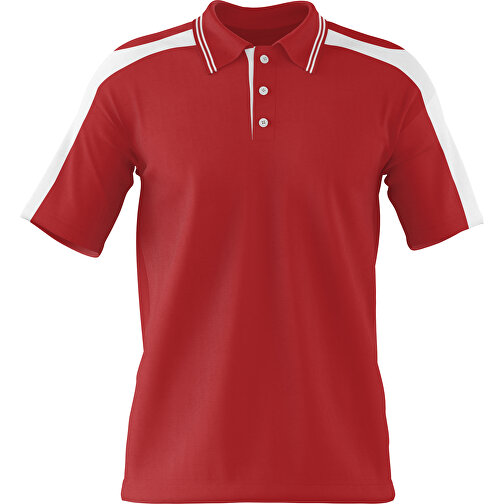 Poloshirt Individuell Gestaltbar , weinrot / weiss, 200gsm Poly / Cotton Pique, XL, 76,00cm x 59,00cm (Höhe x Breite), Bild 1