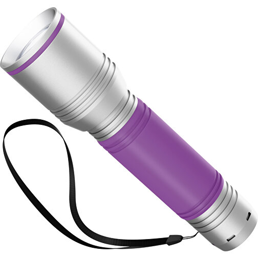 Taschenlampe REEVES MyFLASH 700 , Reeves, silber / violett, Aluminium, Silikon, 130,00cm x 29,00cm x 38,00cm (Länge x Höhe x Breite), Bild 1