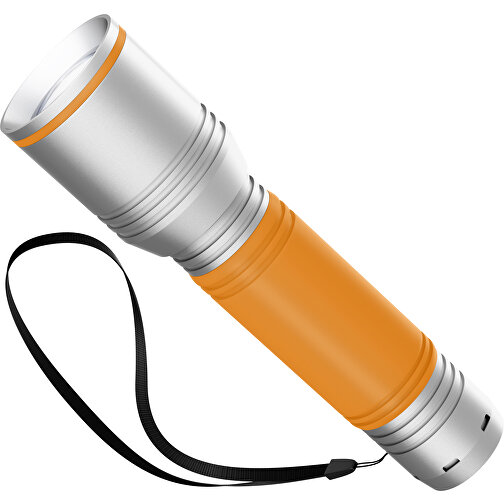 Taschenlampe REEVES MyFLASH 700 , Reeves, silber / orange, Aluminium, Silikon, 130,00cm x 29,00cm x 38,00cm (Länge x Höhe x Breite), Bild 1