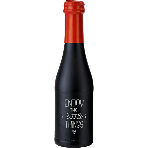 Promo Secco Piccolo - Flasche Schwarz Matt , rot, Glas, 5,50cm x 20,00cm x 5,50cm (Länge x Höhe x Breite), Bild 1