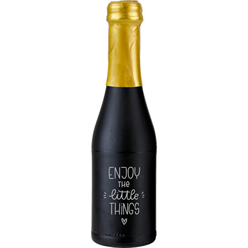 Promo Secco Piccolo - Flasche Schwarz Matt , gold, Glas, 5,50cm x 20,00cm x 5,50cm (Länge x Höhe x Breite), Bild 1