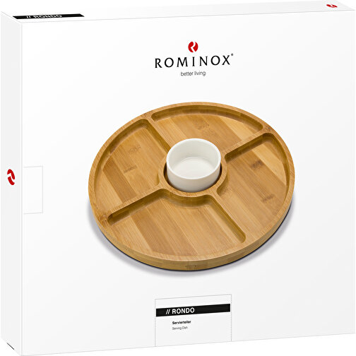 ROMINOX® Servierteller // Rondo , Bambus, Keramik, 28,00cm x 3,50cm x 28,00cm (Länge x Höhe x Breite), Bild 6