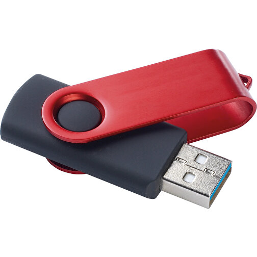 USB 3.0  Schwarzer Memorystick , rot MB , 32 GB , ABS, Aluminum MB , 10 - 30 MB/s MB , 5,60cm x 1,00cm x 2,00cm (Länge x Höhe x Breite), Bild 2
