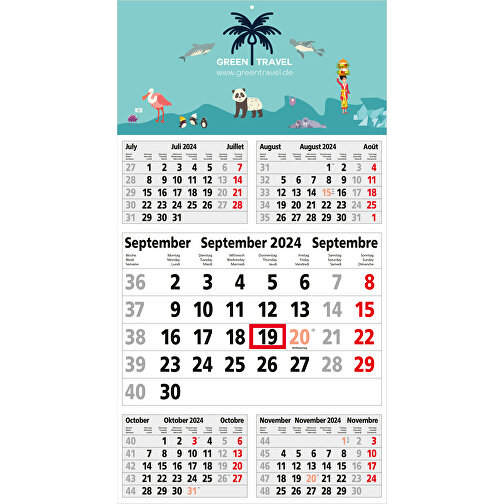 5-Monats-Kalender Budget 5 Bestseller , hellgrau, rot, 56,00cm x 30,00cm (Länge x Breite), Bild 1