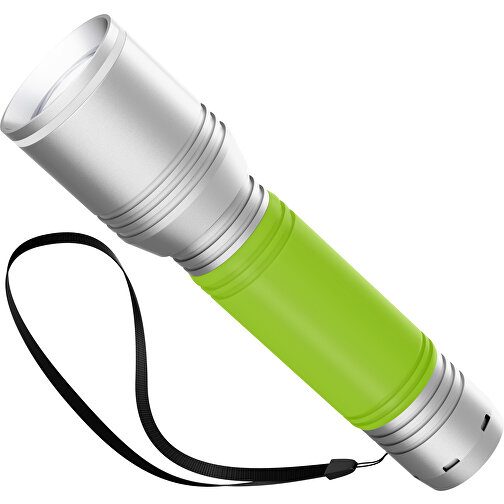 Taschenlampe REEVES MyFLASH 700 , Reeves, silber / weiss / hellgrün, Aluminium, Silikon, 130,00cm x 29,00cm x 38,00cm (Länge x Höhe x Breite), Bild 1