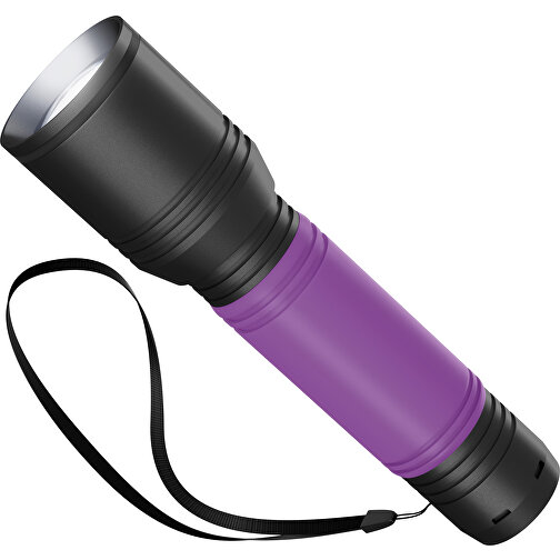 Taschenlampe REEVES MyFLASH 700 , Reeves, schwarz / violett, Aluminium, Silikon, 130,00cm x 29,00cm x 38,00cm (Länge x Höhe x Breite), Bild 1