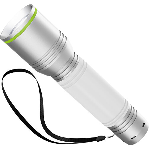 Taschenlampe REEVES MyFLASH 700 , Reeves, silber / weiß / hellgrün, Aluminium, Silikon, 130,00cm x 29,00cm x 38,00cm (Länge x Höhe x Breite), Bild 1