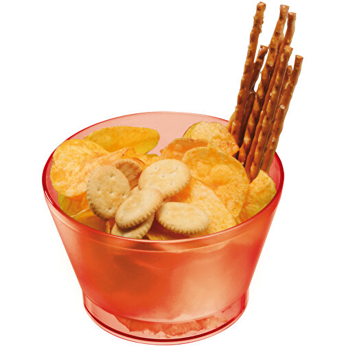 Snack- Und Müslischale , gefrostet rot, PS, 8,00cm (Höhe), Bild 3
