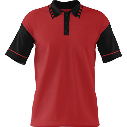 Poloshirt Individuell Gestaltbar , weinrot / schwarz, 200gsm Poly / Cotton Pique, XS, 60,00cm x 40,00cm (Höhe x Breite), Bild 1