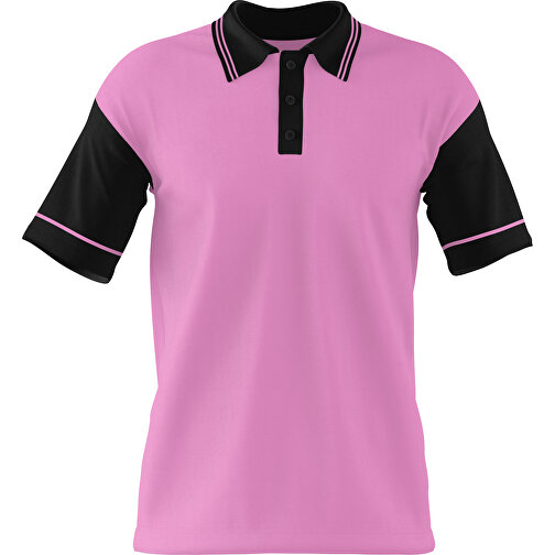 Poloshirt Individuell Gestaltbar , rosa / schwarz, 200gsm Poly / Cotton Pique, 2XL, 79,00cm x 63,00cm (Höhe x Breite), Bild 1
