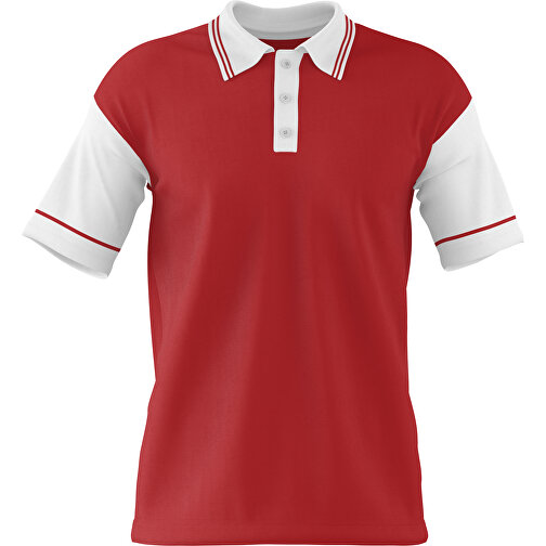 Poloshirt Individuell Gestaltbar , weinrot / weiß, 200gsm Poly / Cotton Pique, XS, 60,00cm x 40,00cm (Höhe x Breite), Bild 1