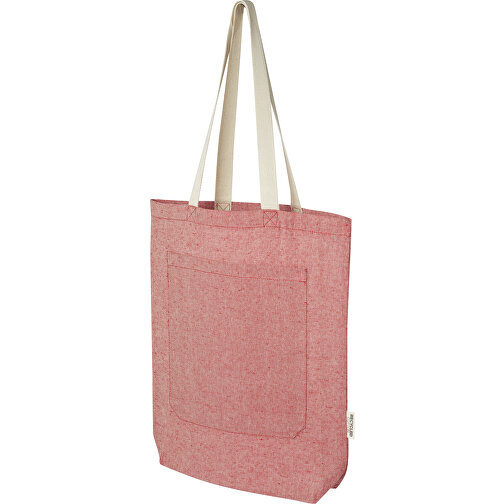 Pheebs 150 g/m² recycled cotton tote bag with front pocket 9L, Imagen 1