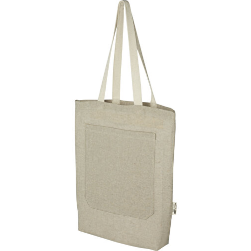 Pheebs 150 g/m² recycled cotton tote bag with front pocket 9L, Imagen 1