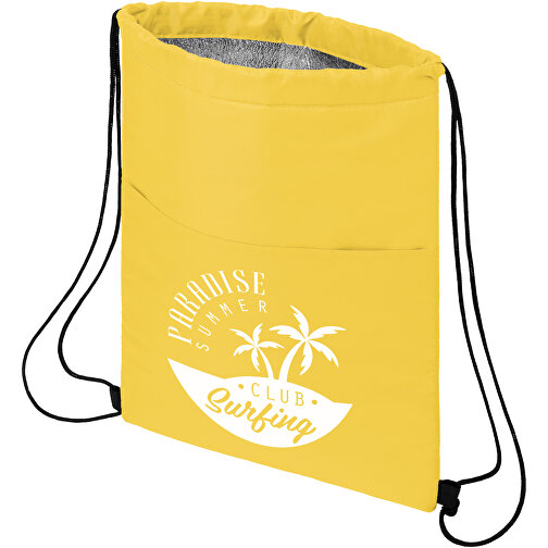 Oriole Kühltasche Mit Kordelzug 5L , gelb, 210D Polyester, 32,00cm x 43,00cm (Länge x Höhe), Bild 2