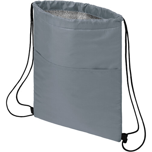 Oriole Kühltasche Mit Kordelzug 5L , grau, 210D Polyester, 32,00cm x 43,00cm (Länge x Höhe), Bild 6