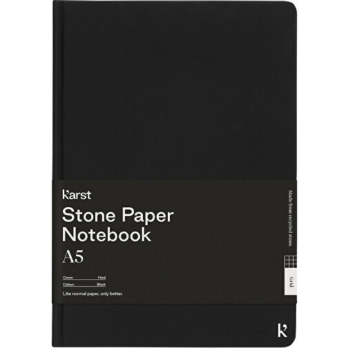 Karst® A5 stone paper hardcover notebook - squared, Imagen 2