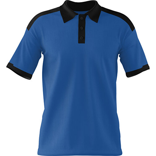 Poloshirt Individuell Gestaltbar , dunkelblau / schwarz, 200gsm Poly / Cotton Pique, S, 65,00cm x 45,00cm (Höhe x Breite), Bild 1
