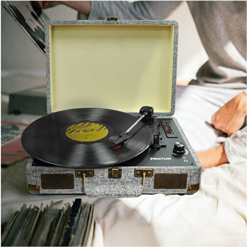 Prixton VC400 Vinyl MP3 Player , grau, Kunststoff, 35,00cm x 25,50cm x 13,00cm (Länge x Höhe x Breite), Bild 3