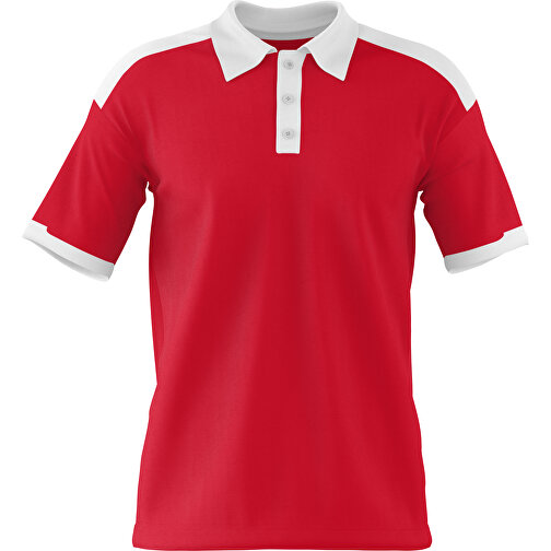 Poloshirt Individuell Gestaltbar , dunkelrot / weiß, 200gsm Poly / Cotton Pique, XL, 76,00cm x 59,00cm (Höhe x Breite), Bild 1