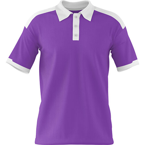 Poloshirt Individuell Gestaltbar , lavendellila / weiß, 200gsm Poly / Cotton Pique, S, 65,00cm x 45,00cm (Höhe x Breite), Bild 1