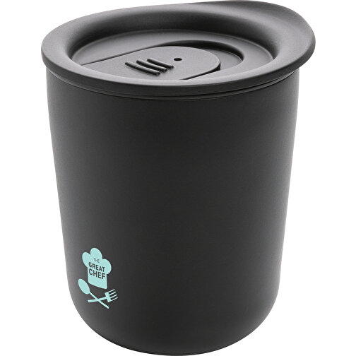 Antimikrobieller Kaffeebecher Im Klassischen Design, Schwarz , schwarz, PP, 9,20cm x 10,60cm (Länge x Höhe), Bild 5