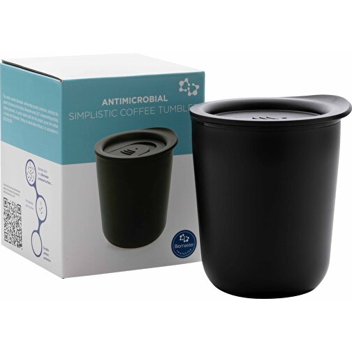 Antimikrobieller Kaffeebecher Im Klassischen Design, Schwarz , schwarz, PP, 9,20cm x 10,60cm (Länge x Höhe), Bild 8