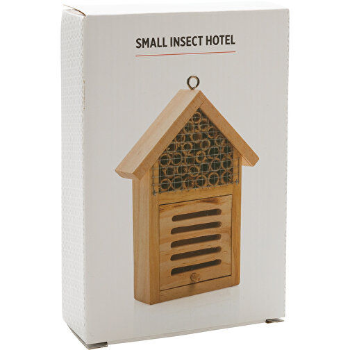 Kleines Insekten-Hotel, Braun , braun, Holz, 12,00cm x 17,00cm (Länge x Höhe), Bild 4