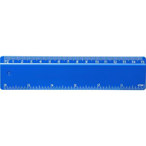 Refari 15 Cm Lineal Aus Recyceltem Kunststoff , blau, Recycelter HIPS Kunststoff, 15,80cm x 0,30cm x 3,70cm (Länge x Höhe x Breite), Bild 3