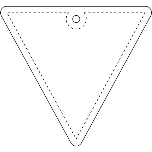 RFX™ reflective odblaskowa zawieszka z PVC, odwrócony trójkąt, Obraz 3