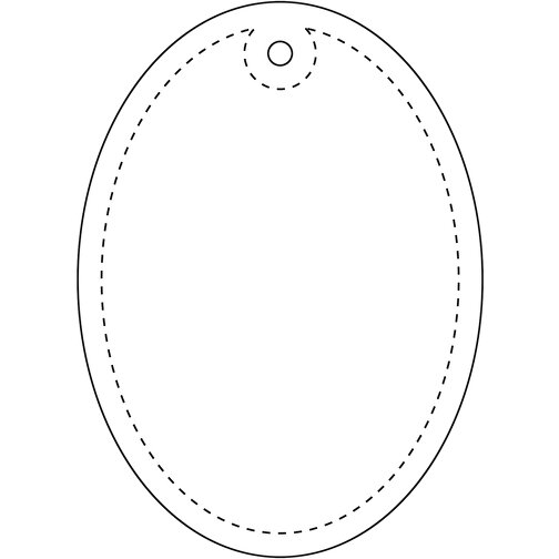 RFX™ ovaler reflektierender TPU-Aufhänger (neongelb, TPU Kunststoff, 4g)  als Werbemittel Auf