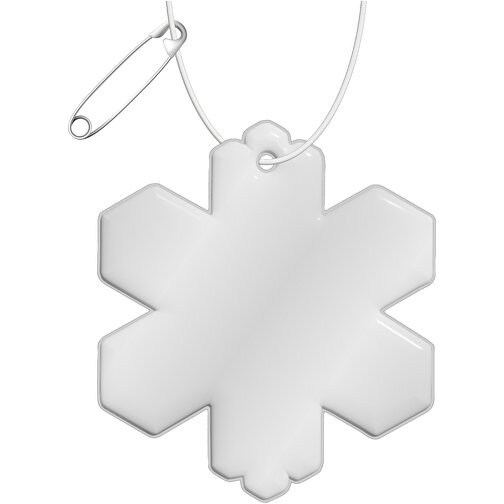 Gancio catarifrangente a forma di fiocco di neve in PVC con catenella RFX™, Immagine 1
