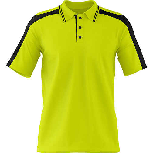 Poloshirt Individuell Gestaltbar , hellgrün / schwarz, 200gsm Poly / Cotton Pique, S, 65,00cm x 45,00cm (Höhe x Breite), Bild 1