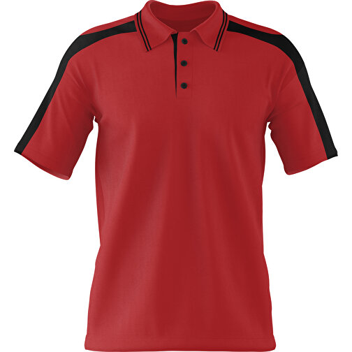 Poloshirt Individuell Gestaltbar , weinrot / schwarz, 200gsm Poly / Cotton Pique, L, 73,50cm x 54,00cm (Höhe x Breite), Bild 1