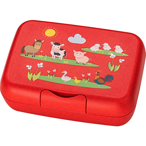CANDY L FARM Lunchbox Mit Trennschale , Koziol, organic red, Organic Bio-Circular, 19,00cm x 6,50cm x 13,50cm (Länge x Höhe x Breite), Bild 1