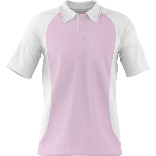 Poloshirt Individuell Gestaltbar , zartrosa / weiß, 200gsm Poly/Cotton Pique, 2XL, 79,00cm x 63,00cm (Höhe x Breite), Bild 1