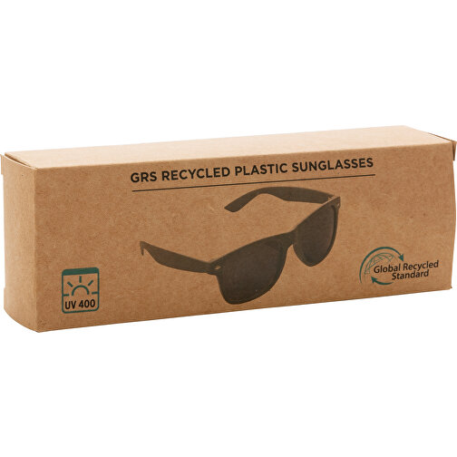 Sonnenbrille Aus GRS Recyceltem Kunststoff, Anthrazit , anthrazit, PC - recycelt, 14,40cm x 3,00cm (Länge x Höhe), Bild 5