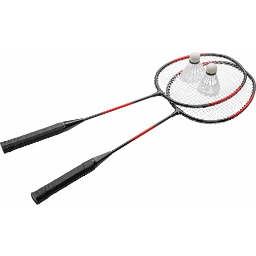 Badminton-Set, Schwarz , schwarz, Aluminium, 67,00cm x 1,50cm (Länge x Höhe), Bild 1