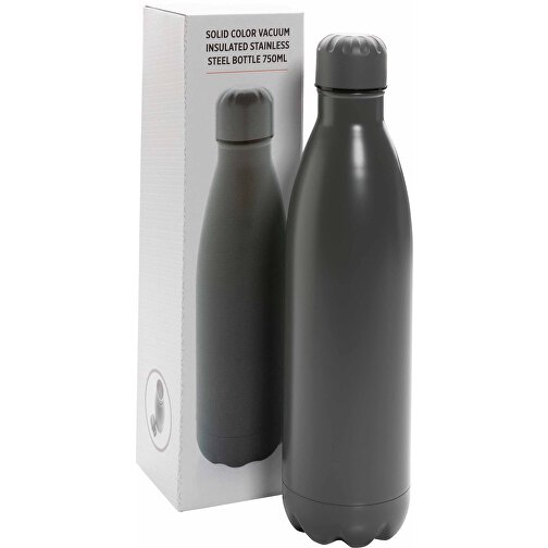Solid Color Vakuum Stainless-Steel Flasche 750ml, Grau , grau, Edelstahl, 8,10cm x 30,60cm (Länge x Höhe), Bild 8