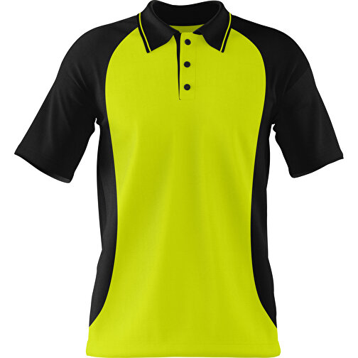 Poloshirt Individuell Gestaltbar , hellgrün / schwarz, 200gsm Poly/Cotton Pique, XL, 76,00cm x 59,00cm (Höhe x Breite), Bild 1
