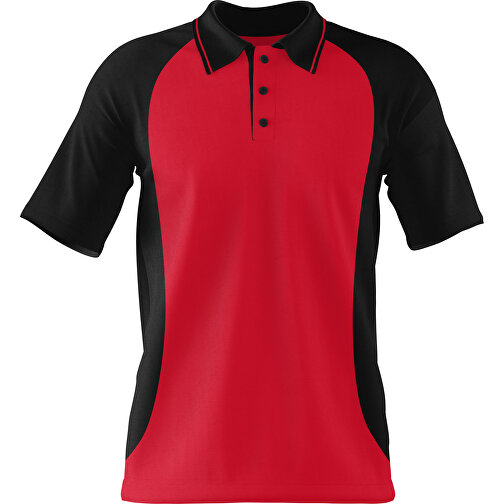 Poloshirt Individuell Gestaltbar , dunkelrot / schwarz, 200gsm Poly/Cotton Pique, XL, 76,00cm x 59,00cm (Höhe x Breite), Bild 1