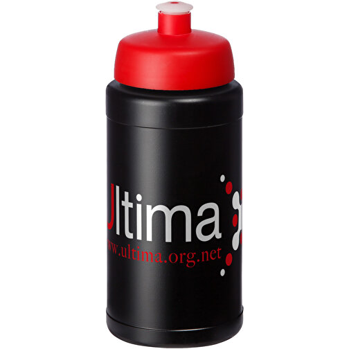 Baseline® Plus 500 Ml Sportflasche , rot / schwarz, HDPE Kunststoff, PP Kunststoff, 18,50cm (Höhe), Bild 2