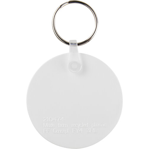 Tait Kreisförmiger Schlüsselanhänger Aus Recyceltem Material , weiß, Recycelter HIPS Kunststoff, 5,00cm x 0,60cm x 5,00cm (Länge x Höhe x Breite), Bild 4