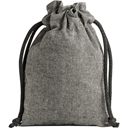 GIBRALTAR. Geschenktüte Aus Recycelter Baumwolle , schwarz, Recycelter baumwolle, 16,00cm (Höhe), Bild 1