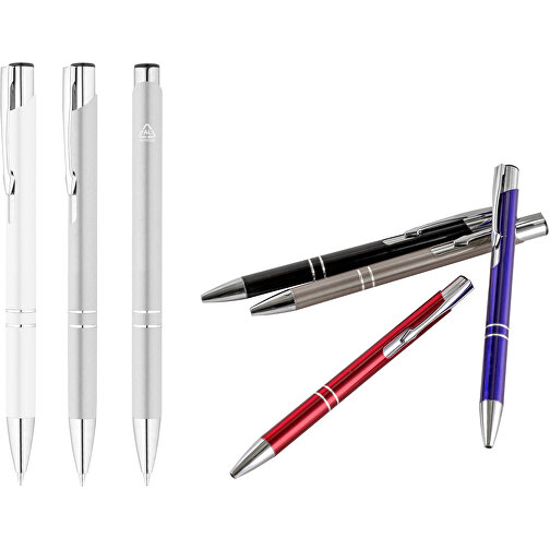 RE-BETA. Kugelschreiber Aus Recyceltem Aluminium , satinsilber, Recyceltes Aluminium, 1,00cm (Höhe), Bild 8