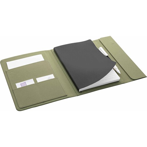 Impact Aware™ A5 Notebook Mit Magnetverschluss, Grün , grün, PET - recycelt, 23,00cm x 2,50cm (Länge x Höhe), Bild 7