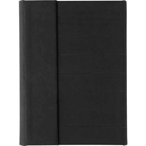 Impact Aware™ A5 Notebook Mit Magnetverschluss, Schwarz , schwarz, PET - recycelt, 23,00cm x 2,50cm (Länge x Höhe), Bild 2