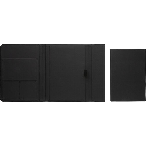 Impact Aware™ A5 Notebook Mit Magnetverschluss, Schwarz , schwarz, PET - recycelt, 23,00cm x 2,50cm (Länge x Höhe), Bild 4
