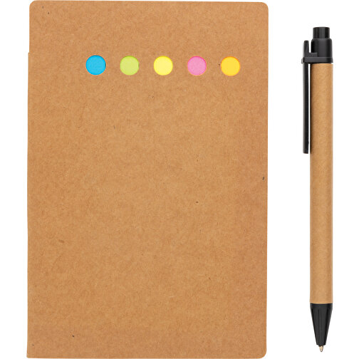 Cuaderno de notas adhesivas Kraft A6 con bolígrafo, Imagen 5