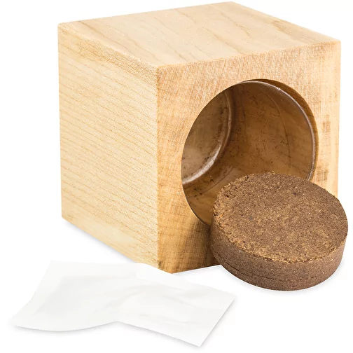 Pot cube bois Maxi en boite star-box avec graines - Piment, 2 sites gravés au laser, Image 4